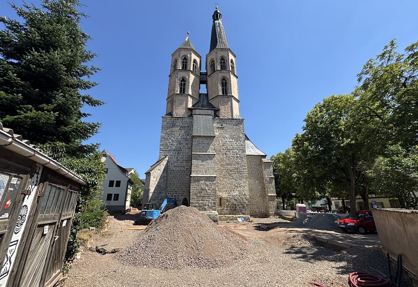 Bauarbeiten am Blasiikirchplatz (Foto: Stadtverwaltung Nordhausen)