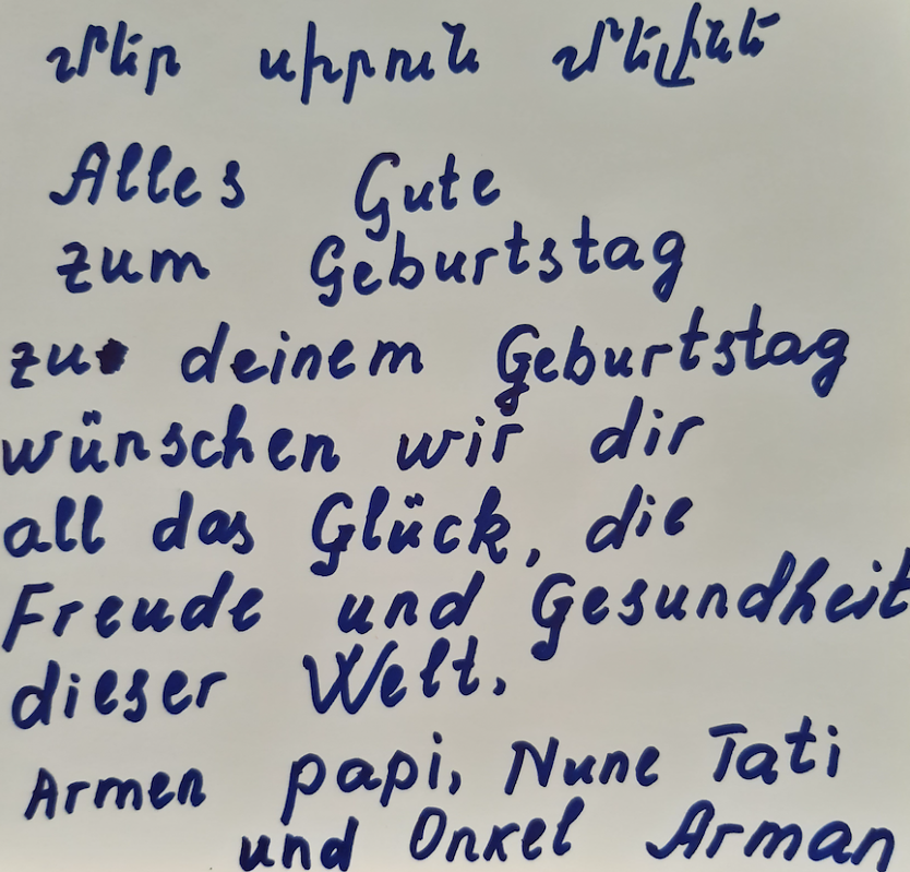 Verlorene Gl&uuml;ckwunschkarte aus der Gumpe (Foto: privat)