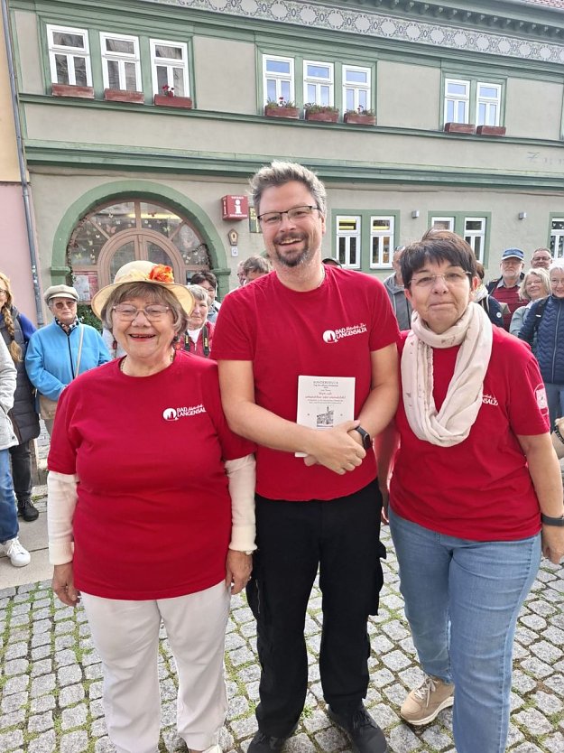 Die Bad Langensalzaer G&auml;stef&uuml;hrer Rosemarie Herzog, Patrick Kosiol und Petra Schn&uuml;rch (Foto: G&auml;stef&uuml;hrerzunft Bad Langensalza )