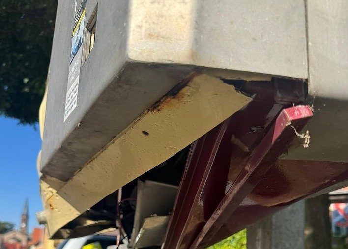 Gesprengter Automat (Foto: Polizei)