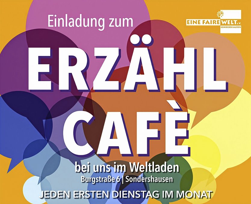 Einladung Erzählcafé in Sondershausen (Foto: Jana Groß) Einladung Erzählcafé in Sondershausen (Foto: Jana Groß)