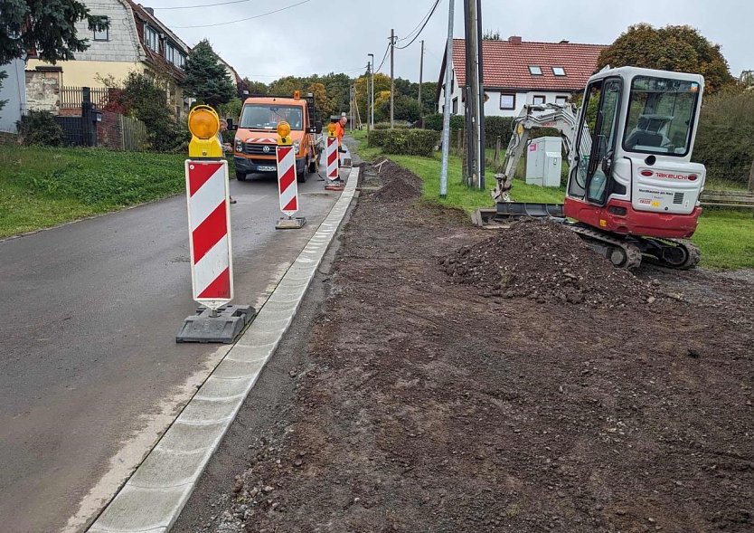 Baustelle in Steigerthal "Zu den Glockensteinen" (Foto: Stadtverwaltung Nordhausen) Baustelle in Steigerthal "Zu den Glockensteinen" (Foto: Stadtverwaltung Nordhausen)