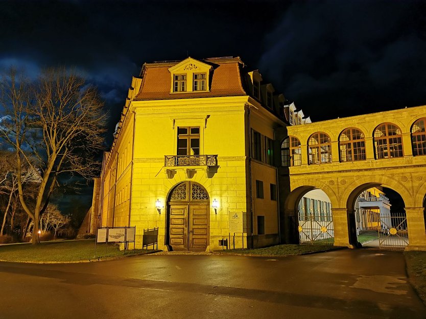 Schloss Sondershausen in der Nacht (Foto: Stadtmarketing Sondershausen GmbH)