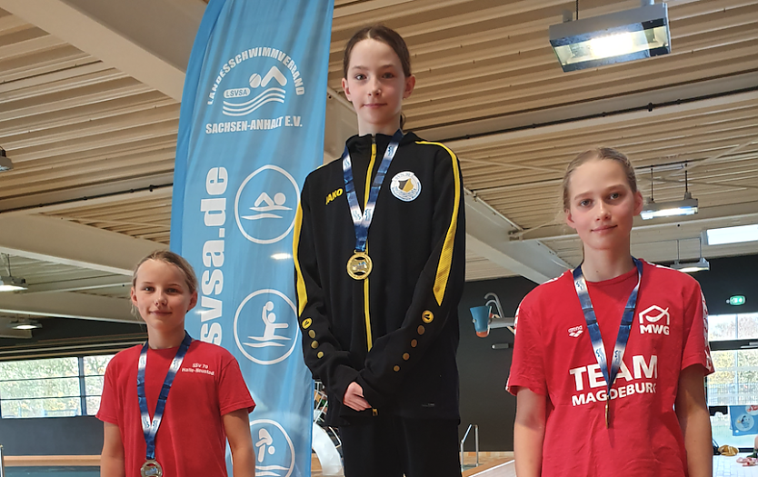 Frida Flagmeyer ganz oben auf dem Treppchen (Foto: SVN 90)