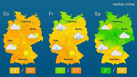 Deutschlandwetter (Foto: Wetteronline)
