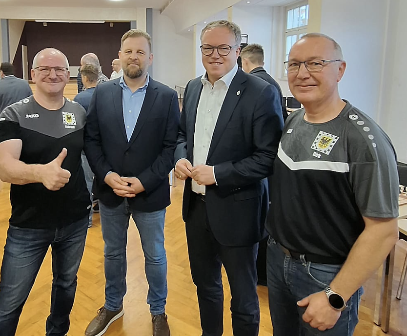 v.l.: Torsten Schrader, Daniel Meitzner, Dr. Mario Voigt, Dirk Schimm (Foto: SC 51 Nordhausen)