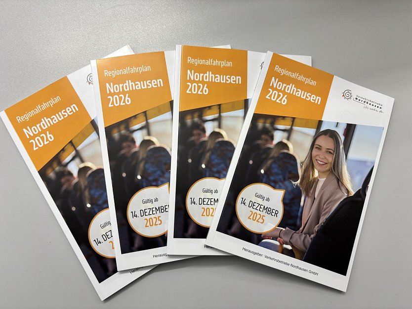 Die neuen Nordhäuser Fahrpläne (Foto: Verkehrsbetriebe Nordhausen) Die neuen Nordhäuser Fahrpläne (Foto: Verkehrsbetriebe Nordhausen)