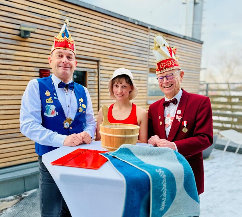 v.l.: Andreas Kulbe � KKC, Stefanie Hanke � BHN und Andreas Weigel BCC (Foto: Badehaus Nordhausen)