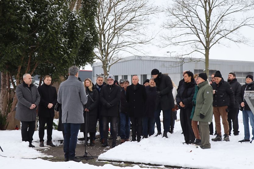 OB Buchmann bei der Gedenkfeier in Nordhausen. (Foto: Lutz Fischer )