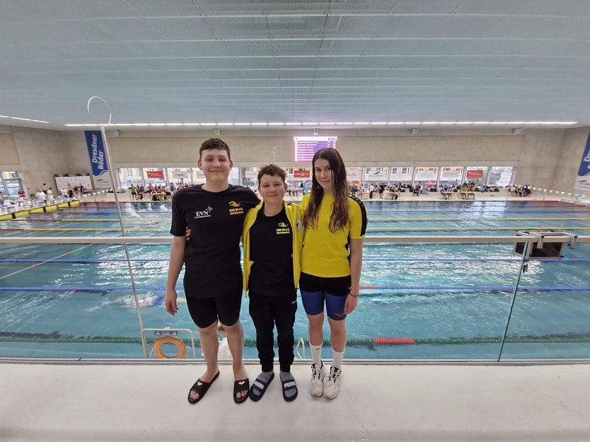 Die Nordh&auml;user Schwimmer waren un Dresden erfolgreich.  (Foto: Katrin Berndt )