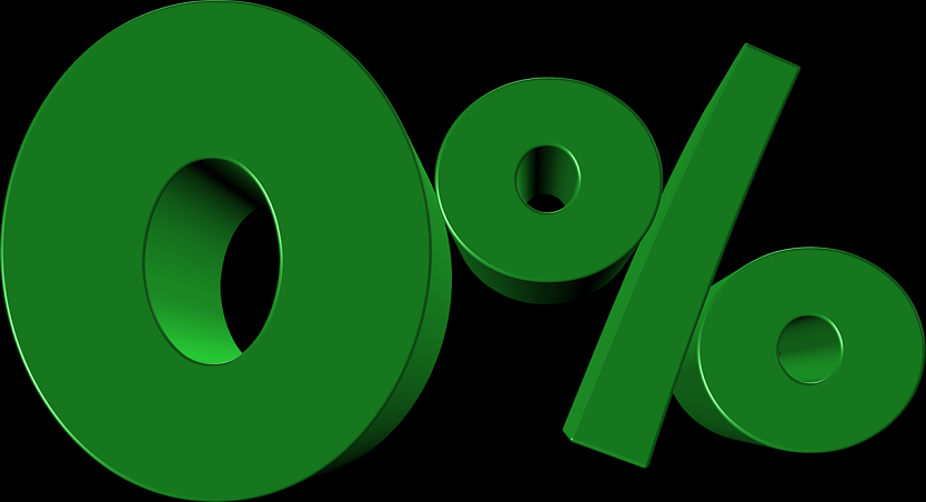 Null Zinsen (Foto: Gerd Altmann auf Pixabay)