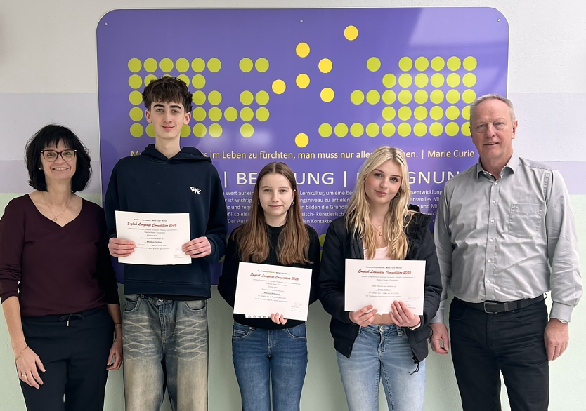 Die Sieger des Englisch-Wettbewerbs am Worbiser Gymnasium (Foto: Nadine B&ouml;hlitz)