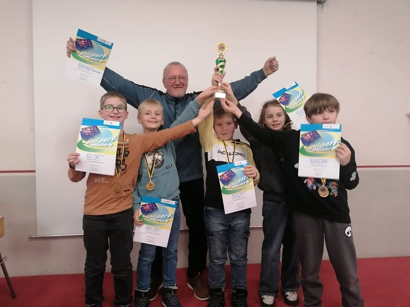 Der Bleicher&ouml;der Schachnachwuchs holte einige Titel.  (Foto: Schachverein)