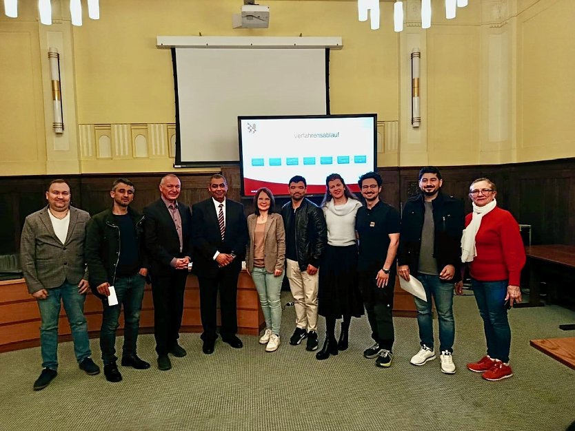 Die Mitglieder des Integrationsbeirates bei ihrer j&uuml;ngsten Sitzung. (Foto: Landratsamt Nordhausen)